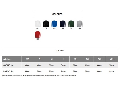 CAMISETA M-LARGA ADULTO