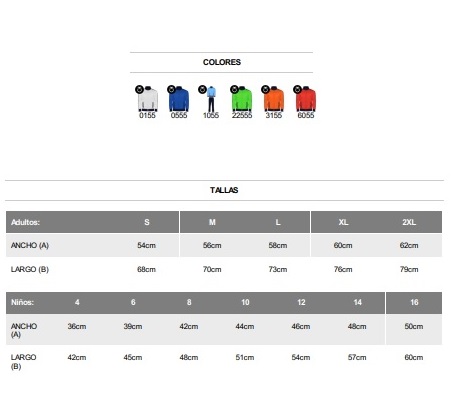 CHANDAL 3 TALLAS-COLORES